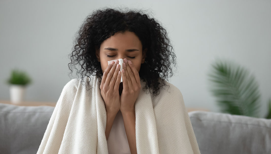 woman with a cold